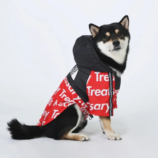 Ropa de diseño de algodón y cuero PU de moda con cremallera para mascotas a juego cálida para perros de invierno