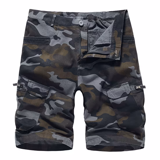 Bermudas tipo cargo de camuflaje para hombre, ropa de verano, pantalones cortos tipo cargo