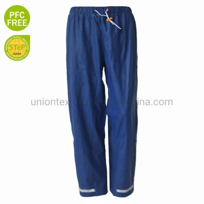 Pantalones de moda Pantalones de trabajo Ropa de trabajo Recubrimiento de poliéster + PU Pantalones impermeables Forro con malla de buena calidad