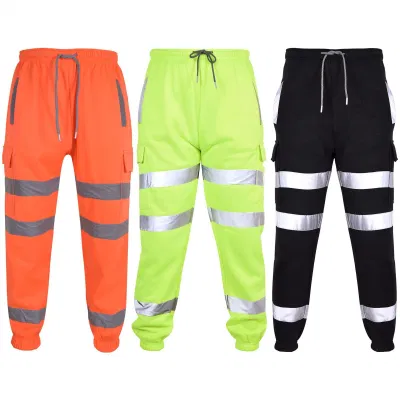 Pantalones reflectantes de alta visibilidad para trabajo seguro, pantalones cargo de alta visibilidad para hombre